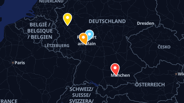 Map of company locations