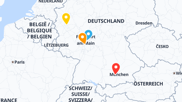 Map of company locations