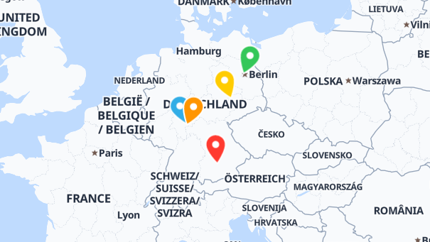 Map of company locations
