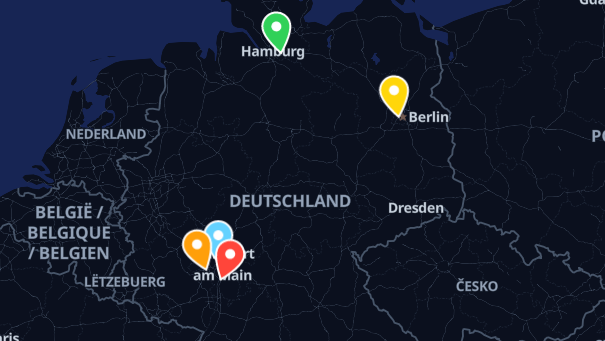 Map of company locations