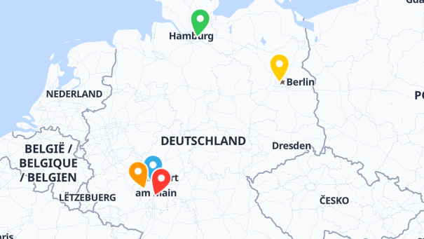 Map of company locations