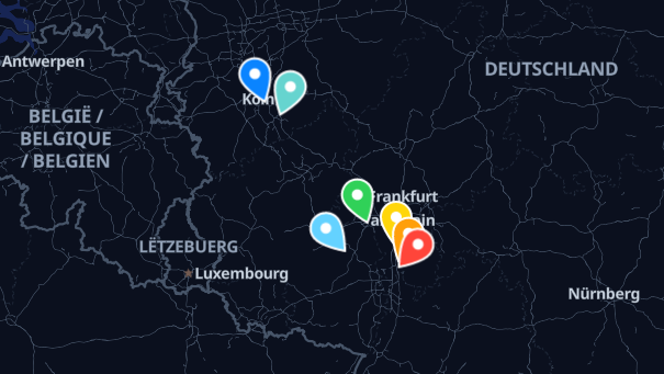 Map of company locations