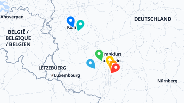 Map of company locations