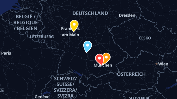 Map of company locations