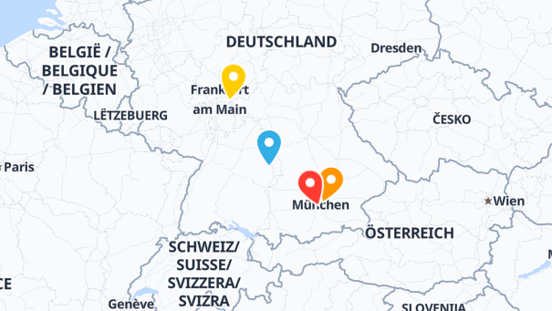 Map of company locations