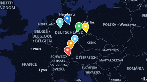 Map of company locations