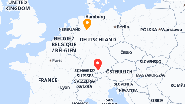 Map of company locations