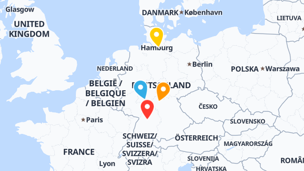 Map of company locations