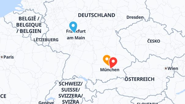 Map of company locations