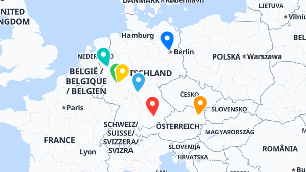 Map of company locations