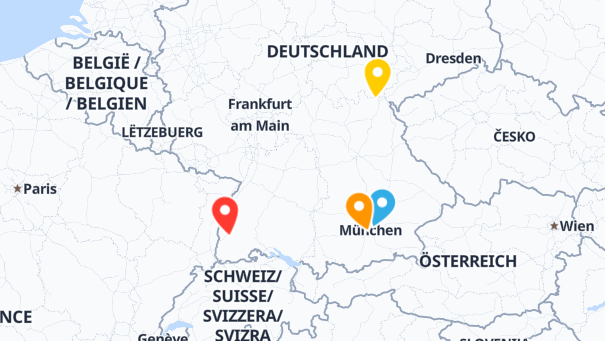 Map of company locations