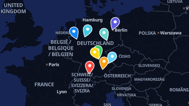 Map of company locations