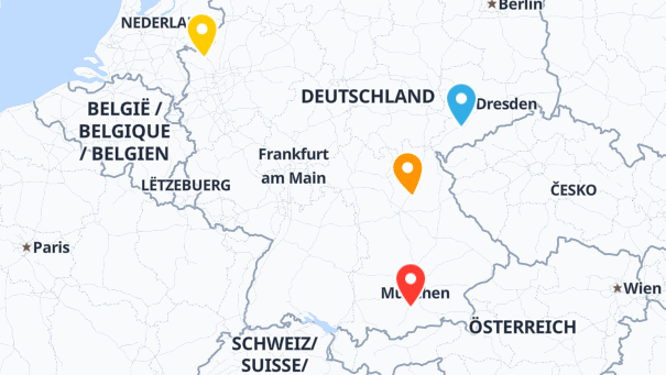 Map of company locations