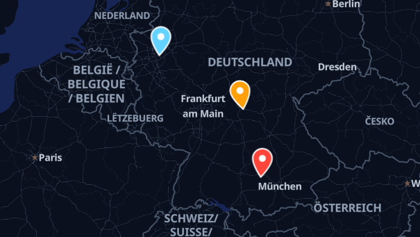 Map of company locations