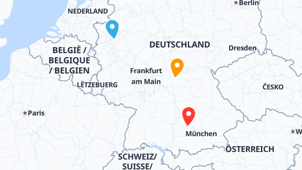 Map of company locations