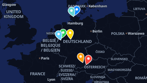 Map of company locations