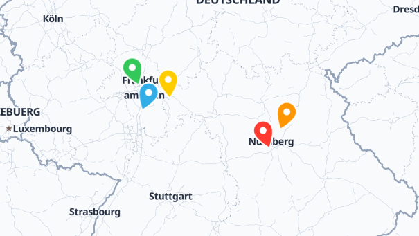 Map of company locations