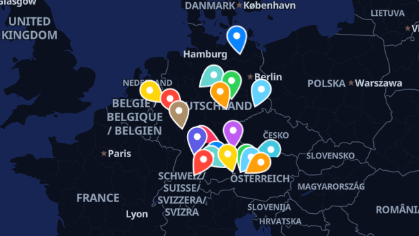 Map of company locations