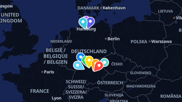Map of company locations