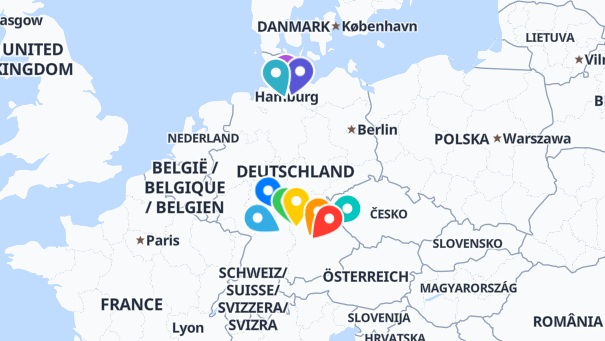 Map of company locations