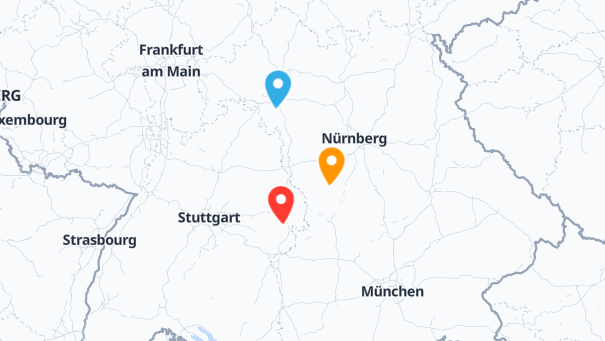 Map of company locations