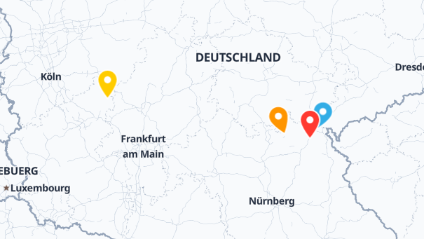 Map of company locations