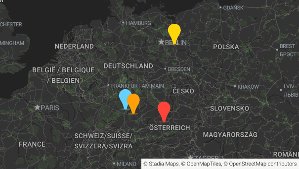 Map of company locations
