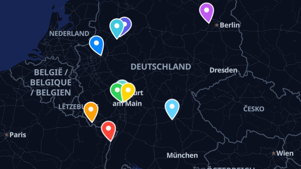 Map of company locations