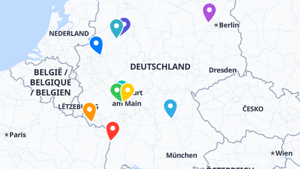Map of company locations