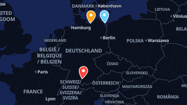 Map of company locations