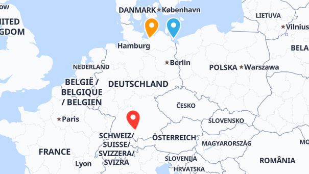 Map of company locations