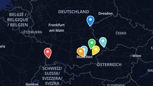 Map of company locations
