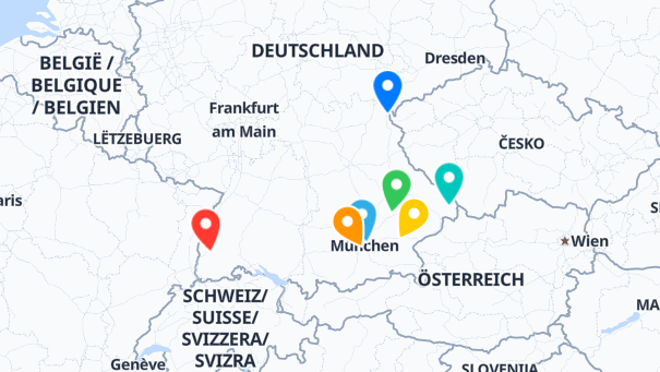 Map of company locations