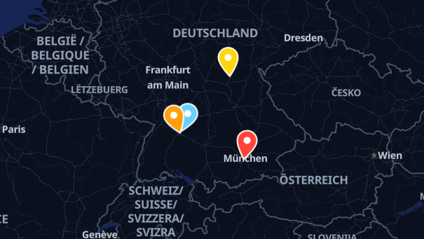 Map of company locations