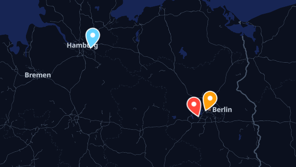 Map of company locations