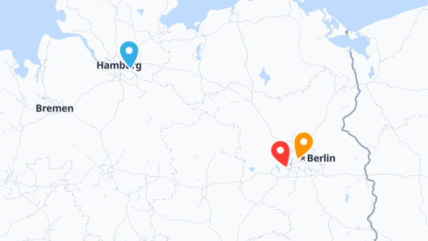 Map of company locations