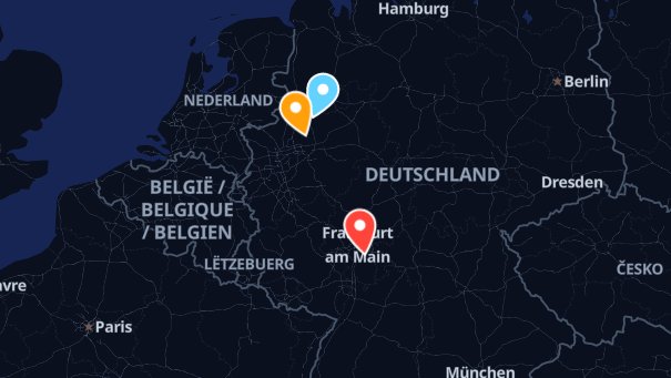 Map of company locations