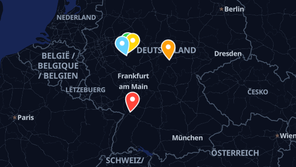 Map of company locations