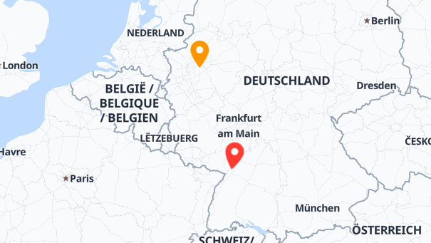 Map of company locations