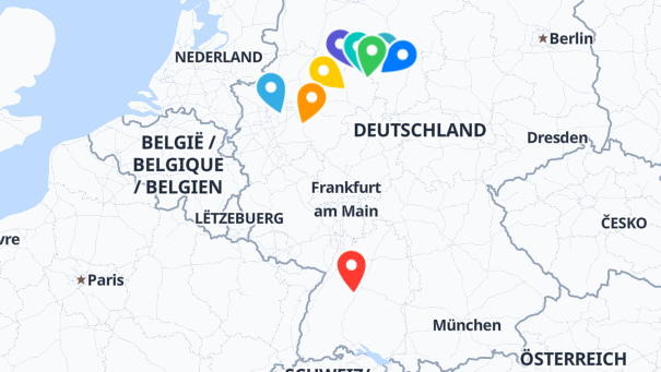 Map of company locations