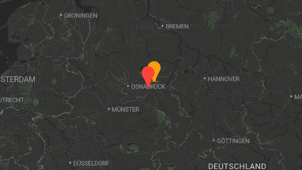 Map of company locations