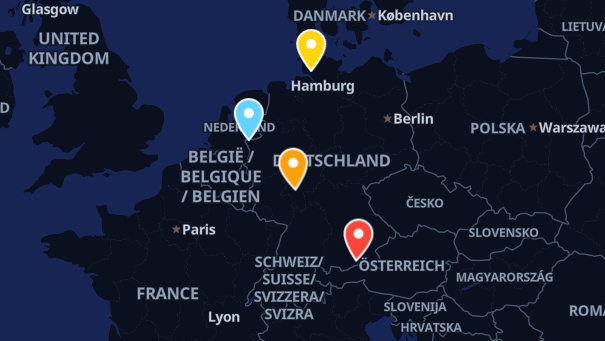 Map of company locations