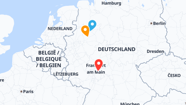 Map of company locations