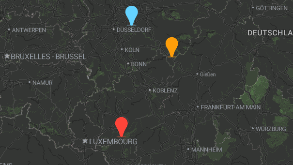 Map of company locations