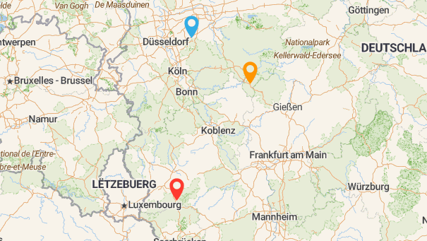 Map of company locations