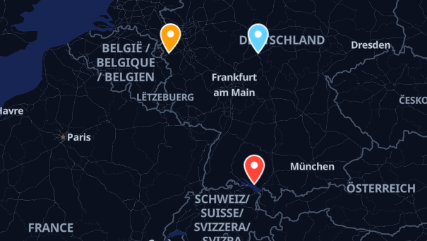 Map of company locations