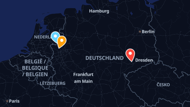 Map of company locations