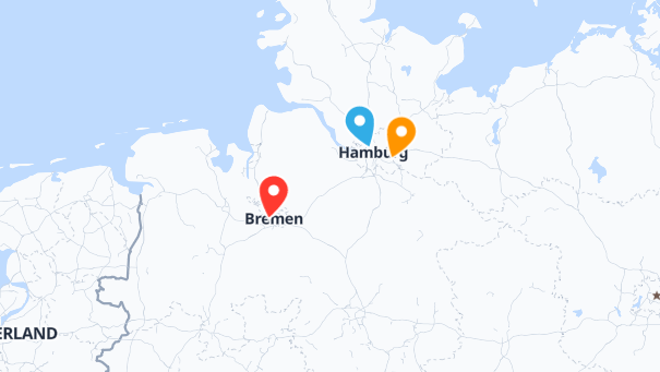 Map of company locations