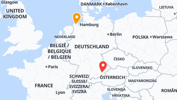 Map of company locations