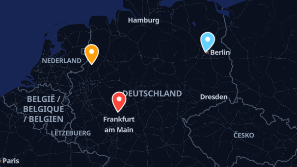 Map of company locations